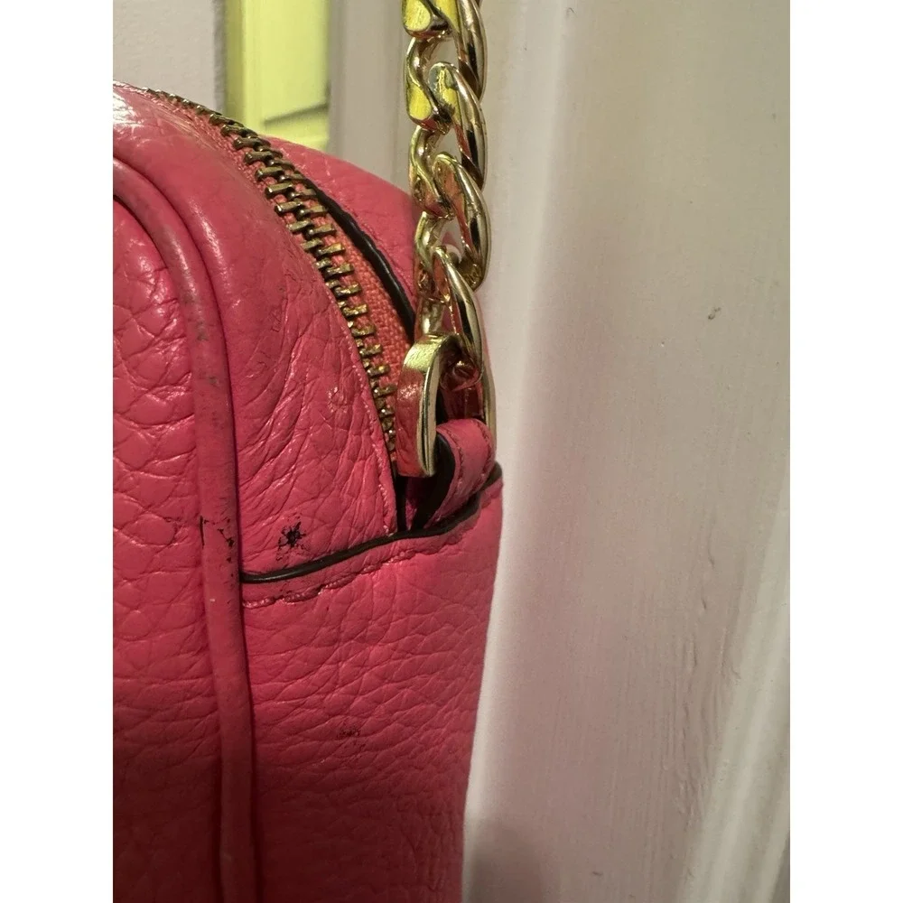 Michael Kors Berry‎ Pink Pebbled Leather Jet Set Large EW Crossbody